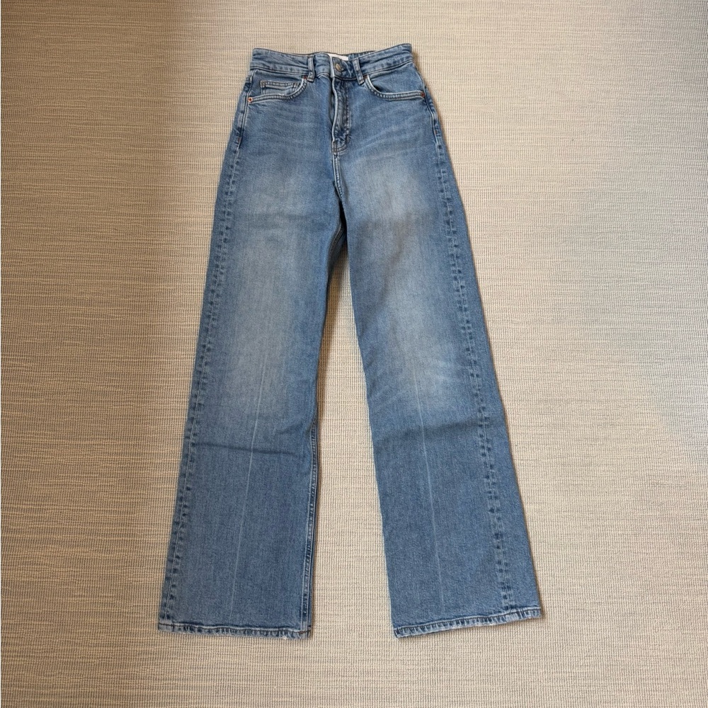 Reformation Light Blue Wide-Leg Jeans